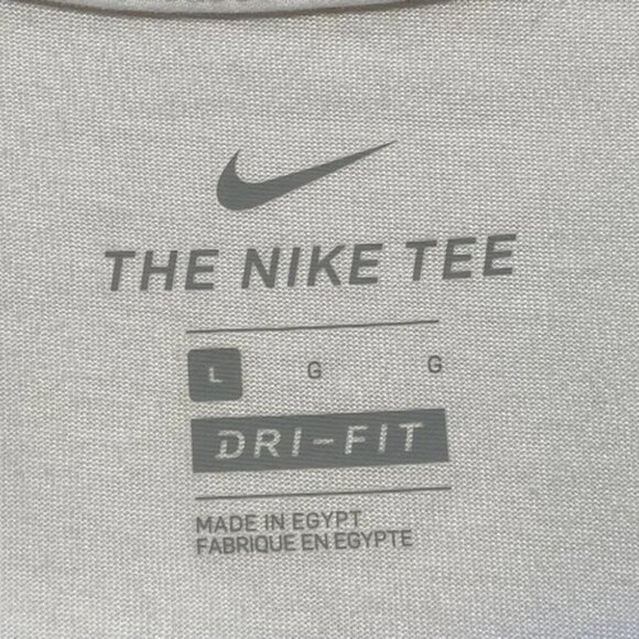 NIKE Dri-Fit Tee Men's Large White Standard Fit Just Do It Logo Short Sleeve NWT - Picture 12 of 12
